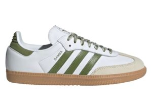 adidas Samba OG Cloud White Tech Olive Gum (Women's)