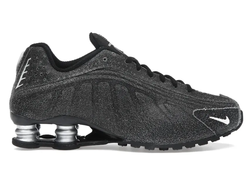 Nike Shox R4 Black Distressed Leather
