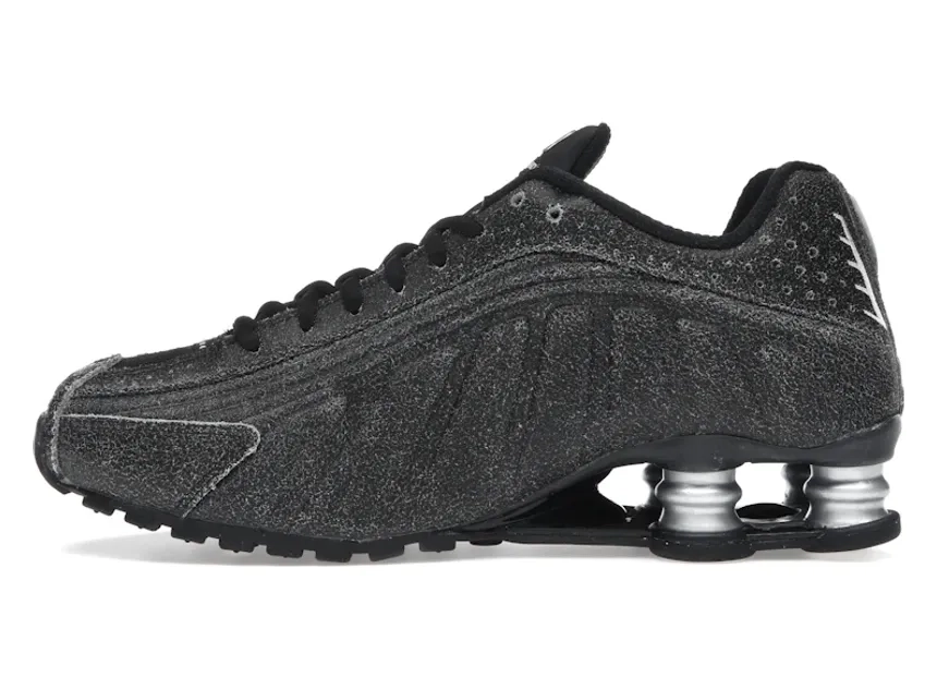 Nike Shox R4 Black Distressed Leather - Image 6