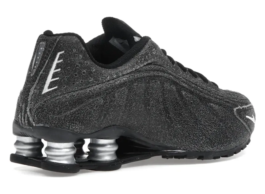 Nike Shox R4 Black Distressed Leather - Image 8