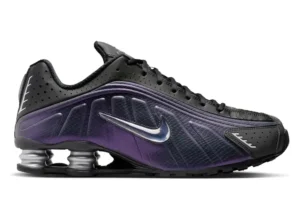 Nike Shox R4 Black Metallic Silver Purple Dynasty